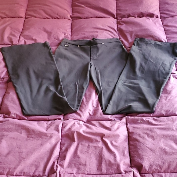 Vintage Brasil Sul gray yoga / jean pants & embossed tank S/M w long 33" inseam - Picture 3 of 8